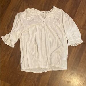 Lucky Brand White Embroidered Camisole